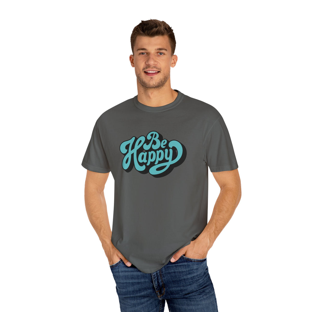 Happy Graphic Tee - Be Happy Shirt - Positive Vibes Gift