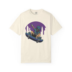Cityscape Skateboarder Shirt - Urban Graphic Tee - Cool Gift