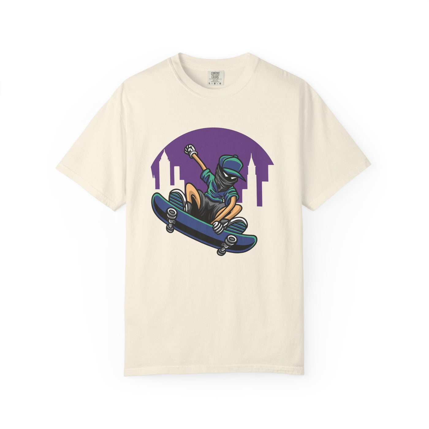 Cityscape Skateboarder Shirt - Urban Graphic Tee - Cool Gift - Sinful Threads