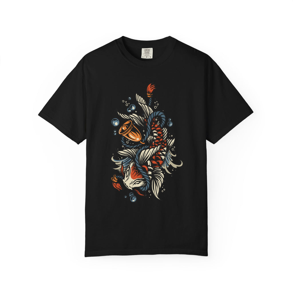 Koi Tattoo Shirt - Japanese Fish Tee, Traditional Art Gift - Sinful Threads