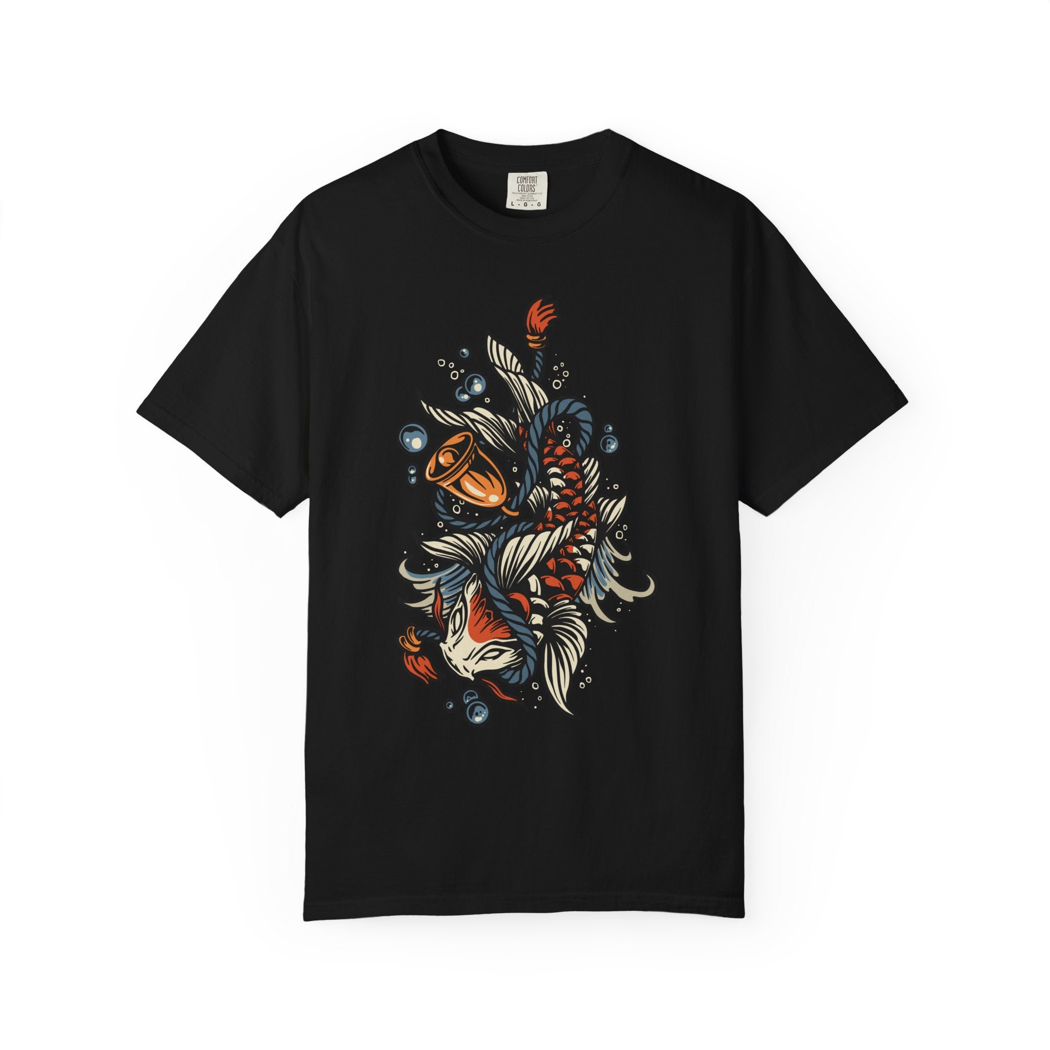 Koi Tattoo Shirt - Japanese Fish Tee, Traditional Art Gift - Sinful Threads