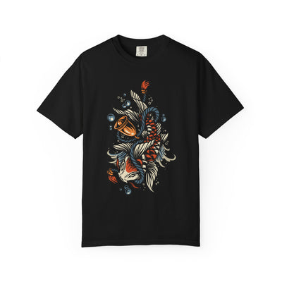 Koi Tattoo Shirt - Japanese Fish Tee, Traditional Art Gift - Sinful Threads