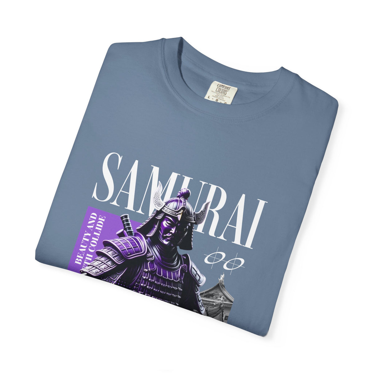 Samurai Warrior Tee - Purple Bushido Graphic - Perfect Gift