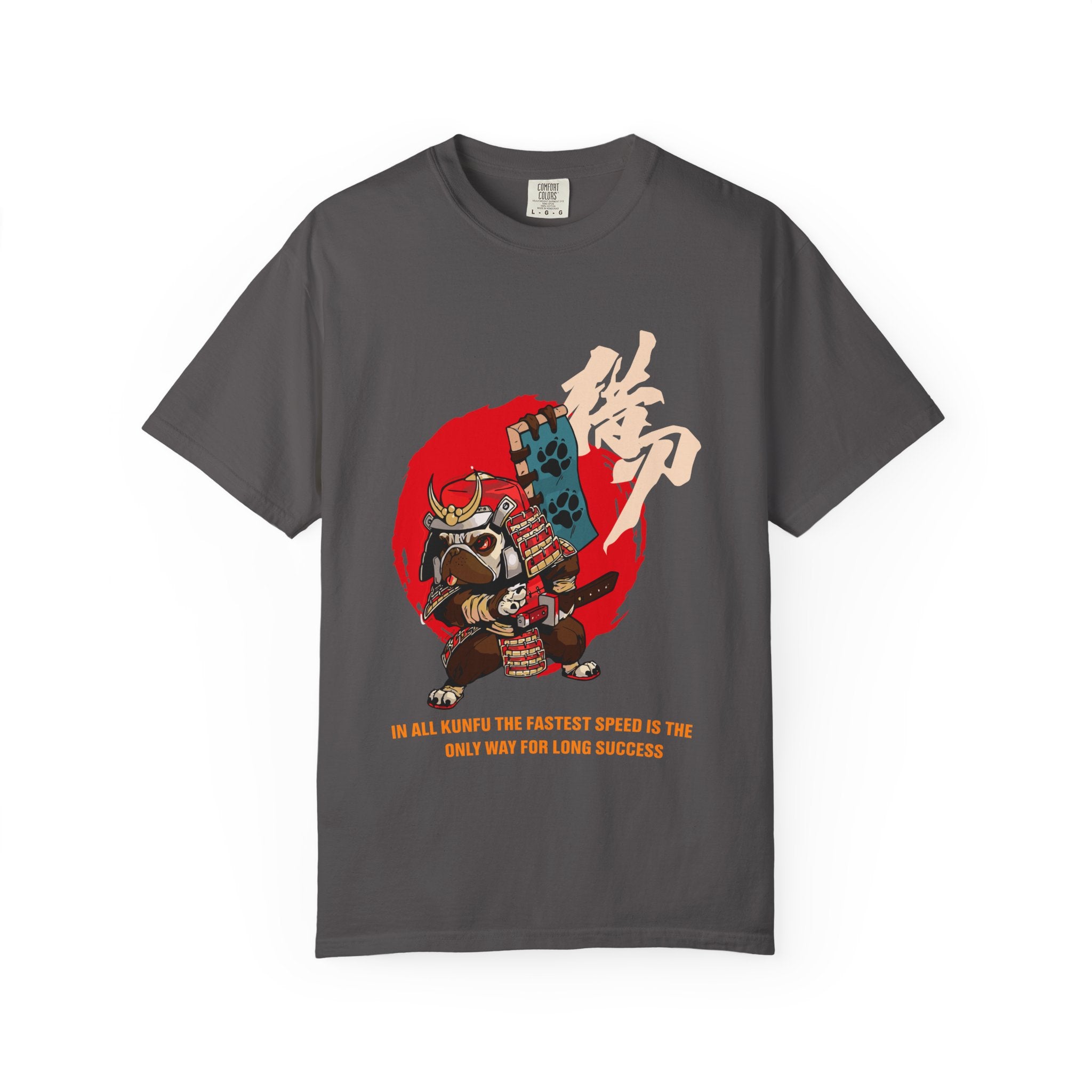 Pug Dog Graphic Tee Japanese Samurai Art Gift - Sinful Threads