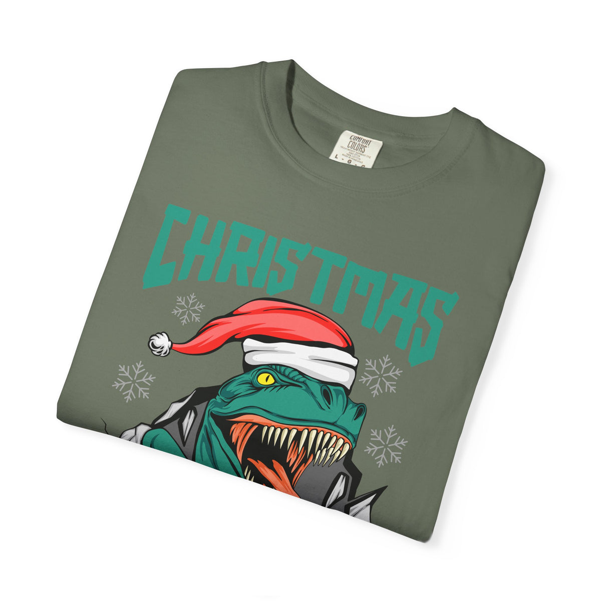 Santa T Rex Tee - Funny Dino Shirt - Christmas Holiday Gift