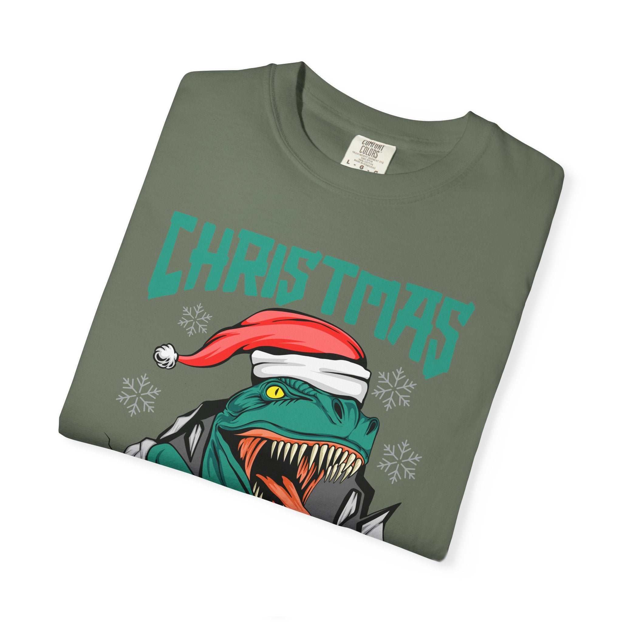 Santa T Rex Tee - Funny Dino Shirt - Christmas Holiday Gift - Sinful Threads