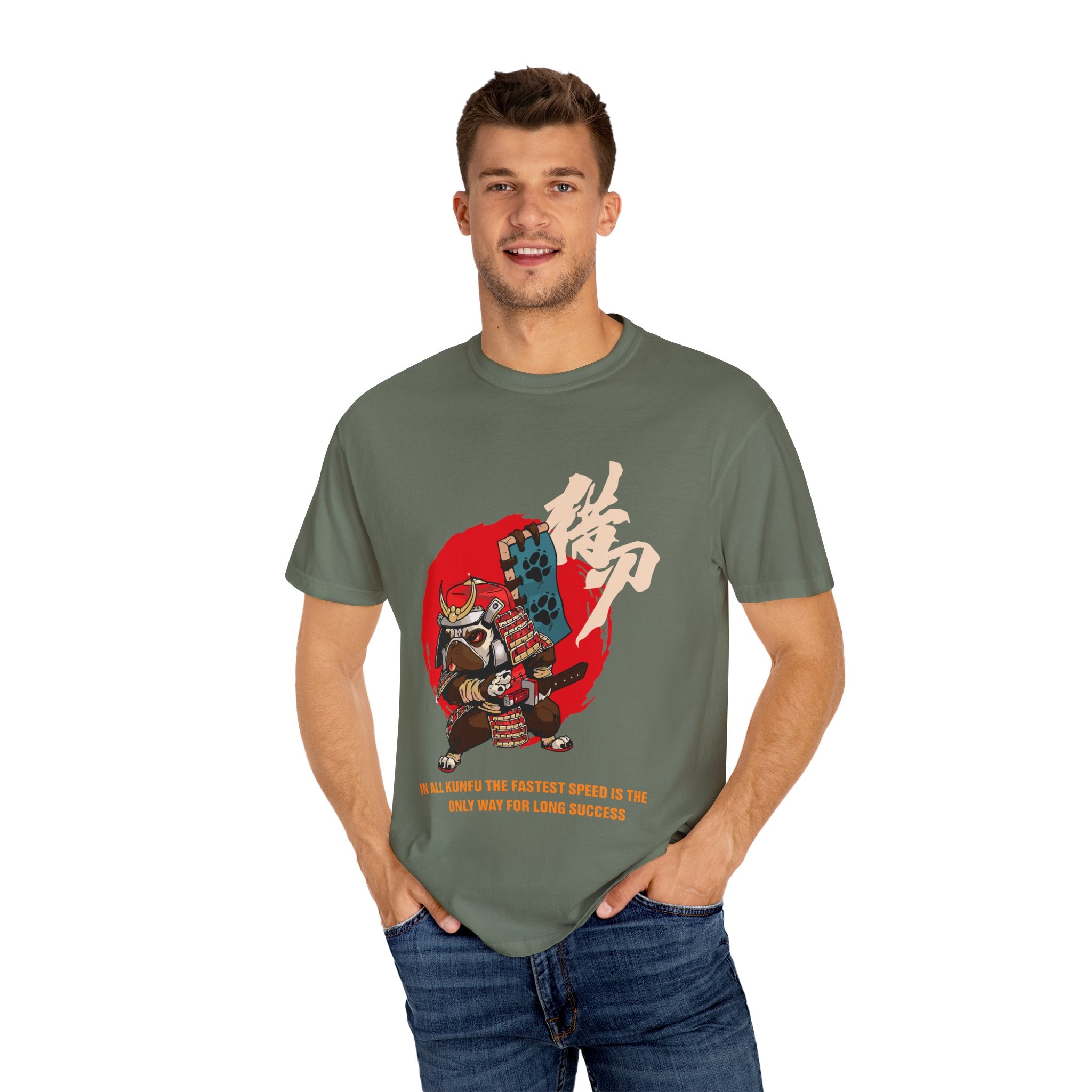 Pug Dog Graphic Tee Japanese Samurai Art Gift - Sinful Threads