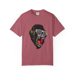Angry Gorilla With Headphones And Glasses Design T-Shirt - Sinful Threads