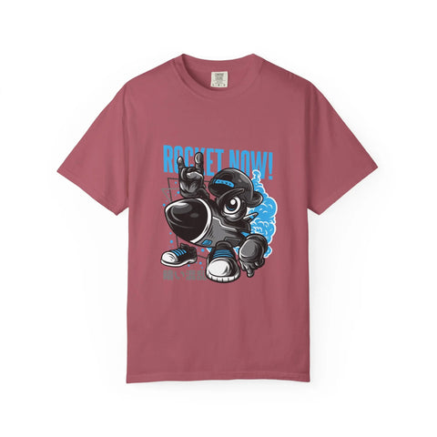 Rocket Now Cartoon Graphic Unisex Relaxed Fit T-Shirt - Sinful Threads