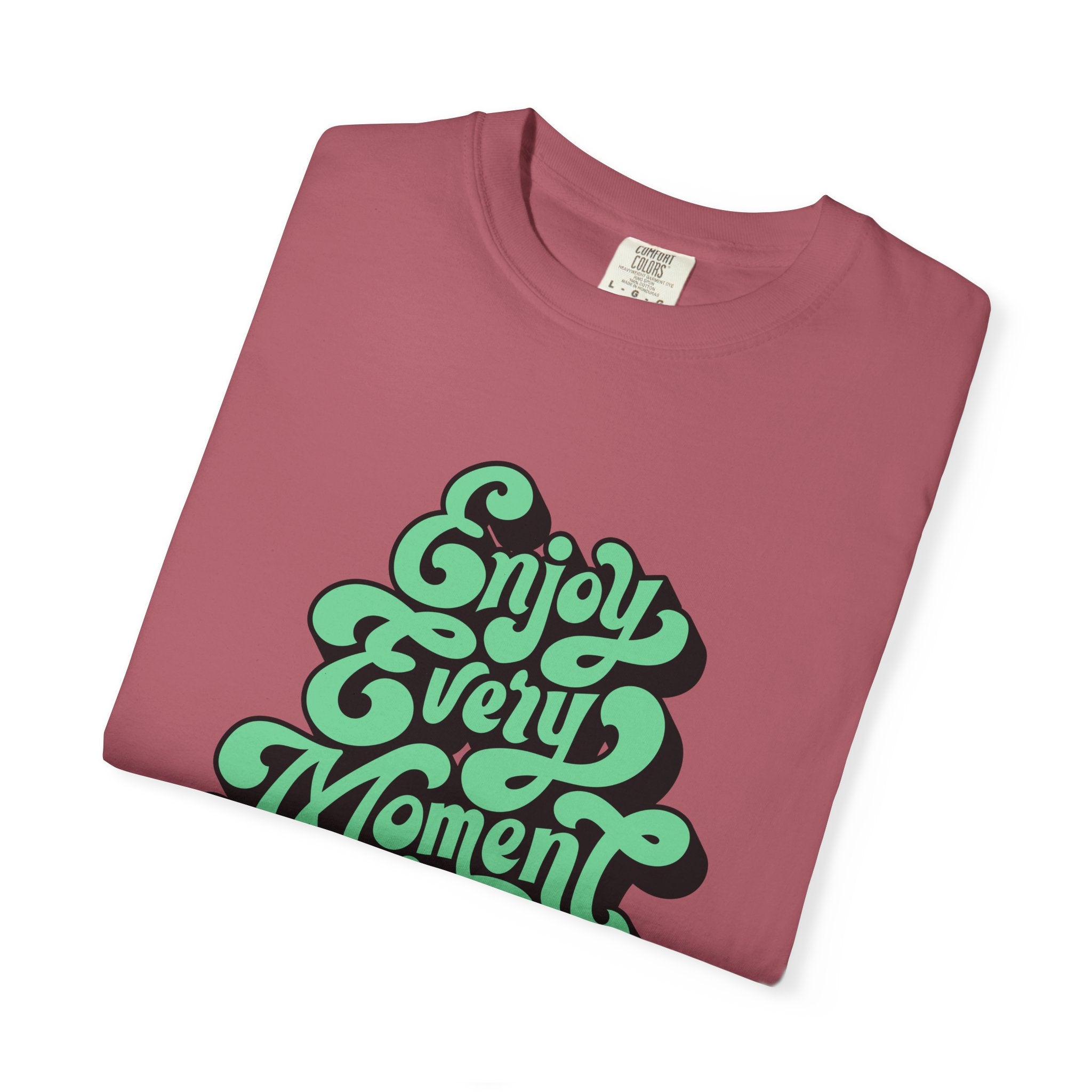 Groovy Graphic Tee - Enjoy Every Moment - Positive Vibe Gift - Sinful Threads