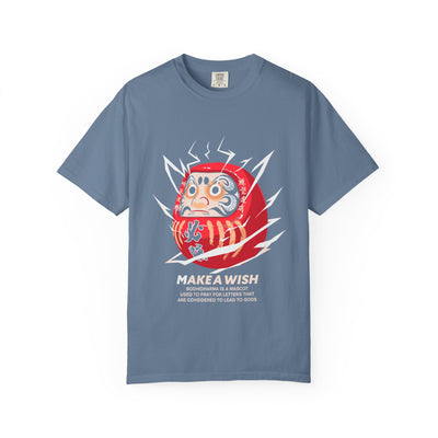Daruma Good Luck Charm Japanese Graphic Tee Design - Sinful Threads
