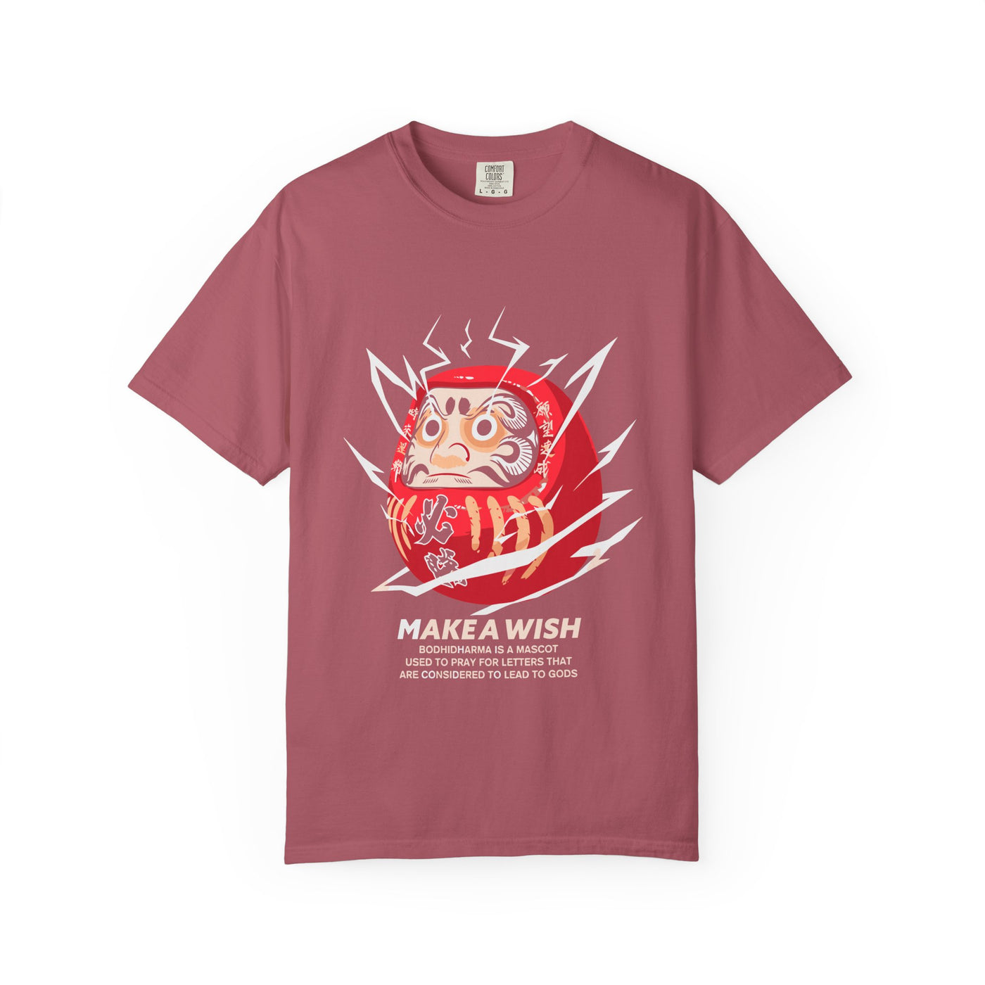 Daruma Good Luck Charm Japanese Graphic Tee Design - Sinful Threads
