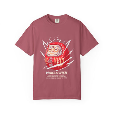 Daruma Good Luck Charm Japanese Graphic Tee Design - Sinful Threads