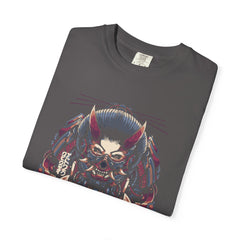 Cyberpunk Oni Shirt - Neon Geisha Tee for Futuristic Culture