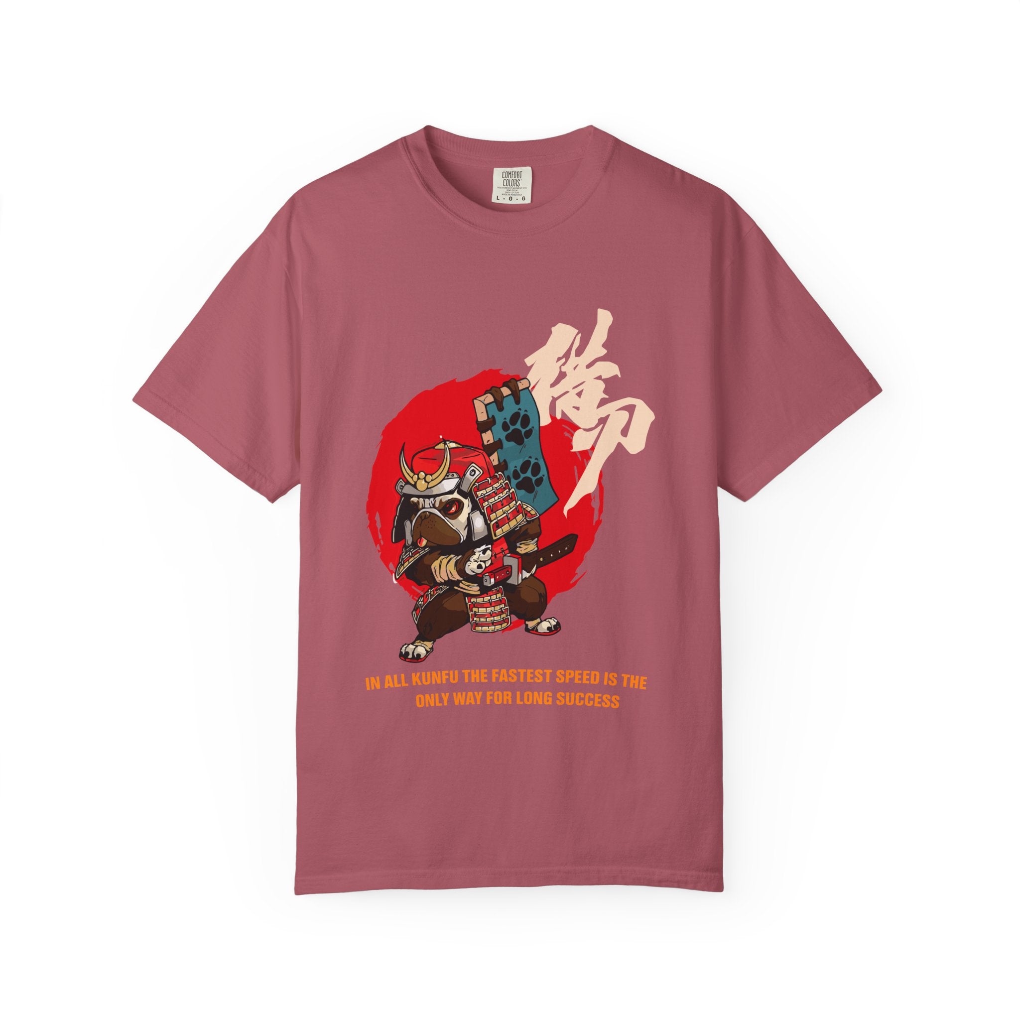 Pug Dog Graphic Tee Japanese Samurai Art Gift - Sinful Threads