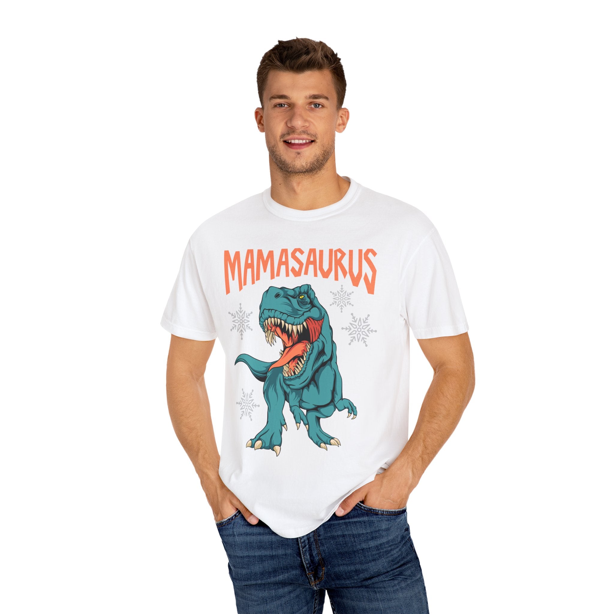 Mamasaurus Rex Tee - Funny Christmas Mom Dinosaur Gift - Sinful Threads