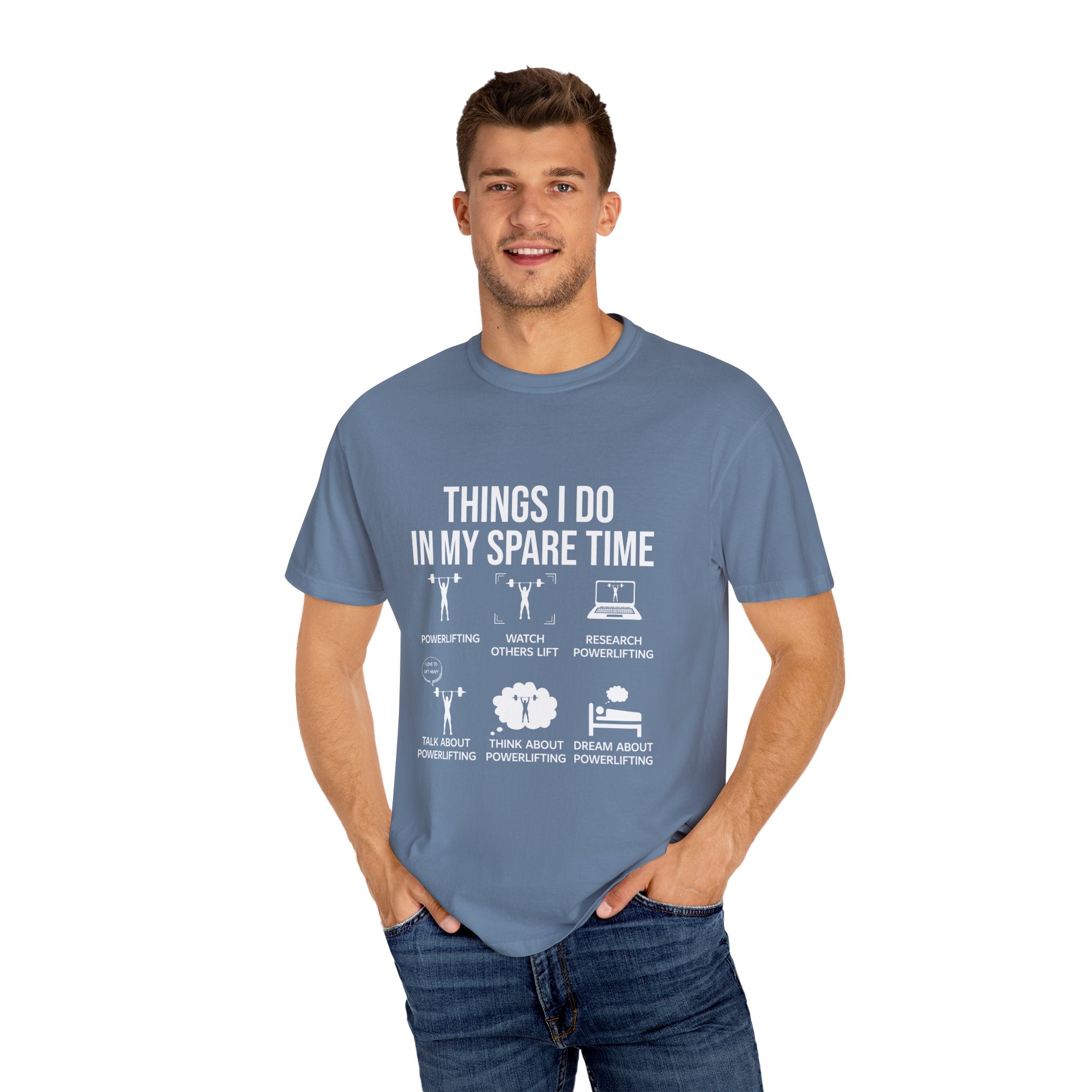 Things I Do Powerlifting T-Shirt - Funny Gym Gift - Sinful Threads