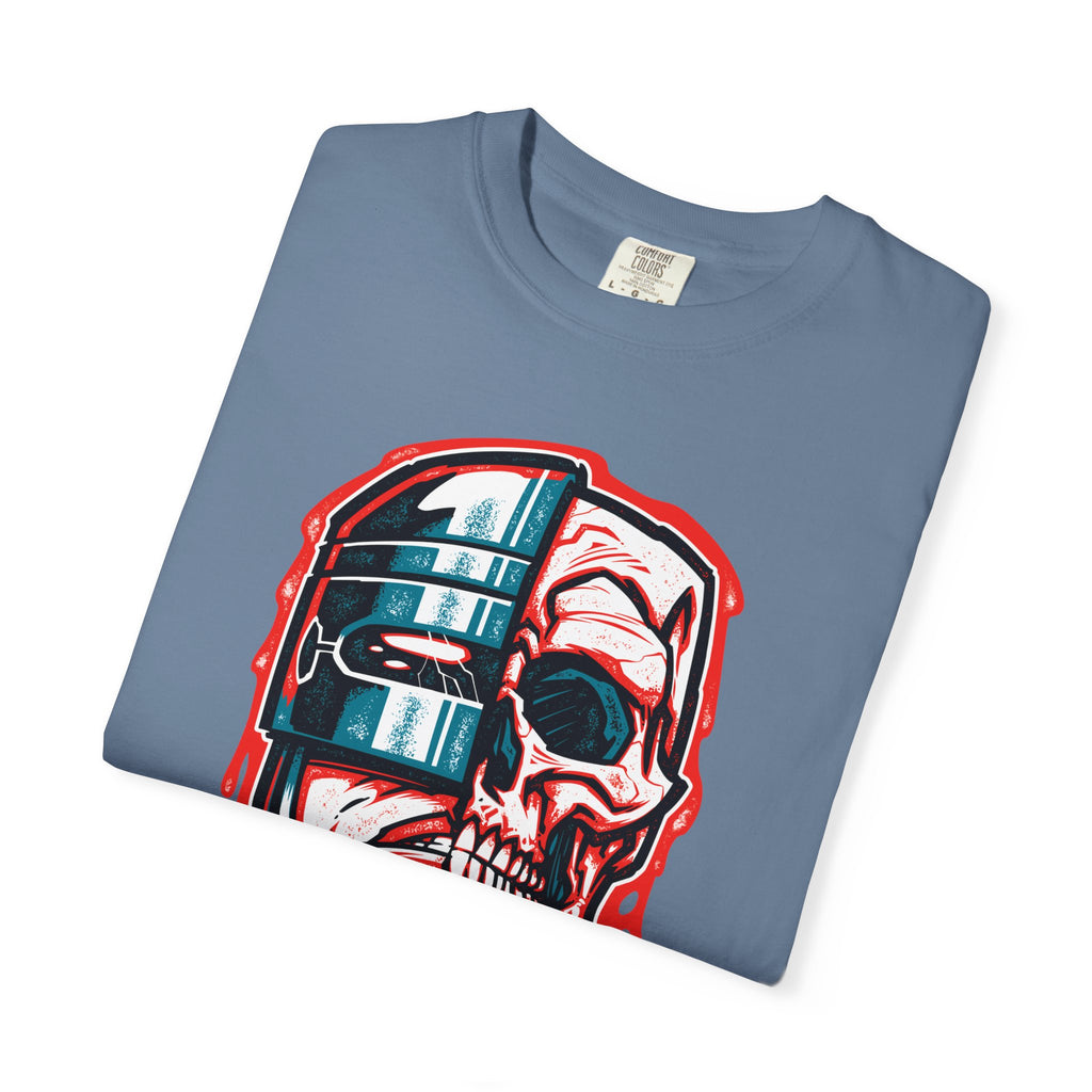 Robocop Dead or Alive Shirt with Robot Skull Design - Sinful Threads