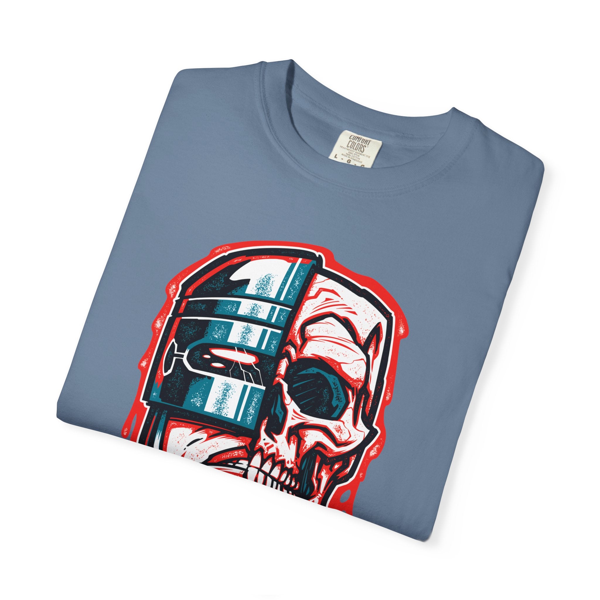 Robocop Dead or Alive Shirt with Robot Skull Design - Sinful Threads
