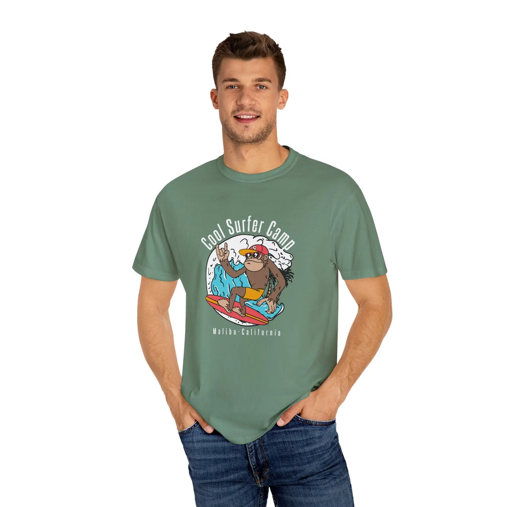 Malibu California Cool Surfing Monkey Graphic Casual Wear T-Shirt - Sinful Threads