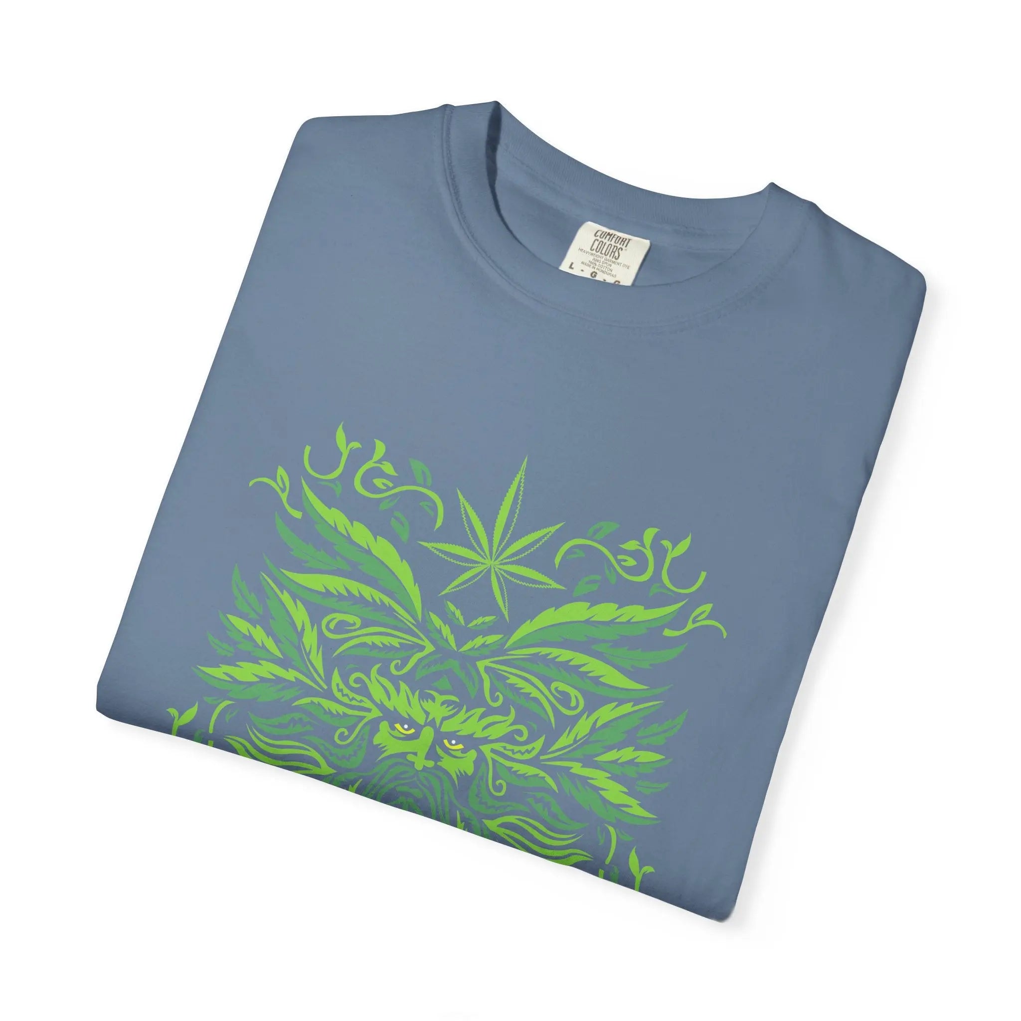 Santa Cruz Tee - Green Man Festival Cannabis Leaf Art - Sinful Threads
