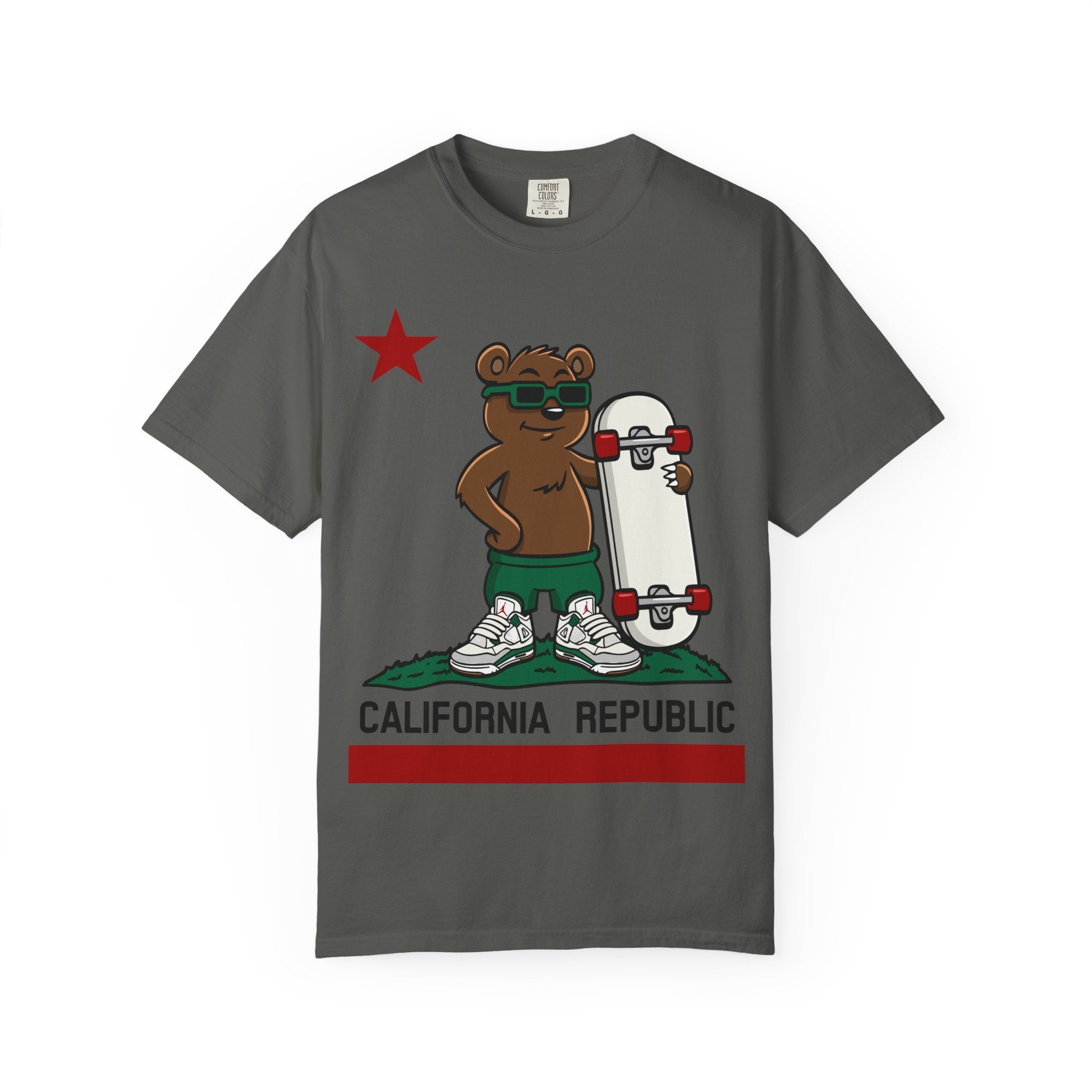 California Skateboard Bear Shirt - Cool Skater Tee for CA Fans - Sinful Threads