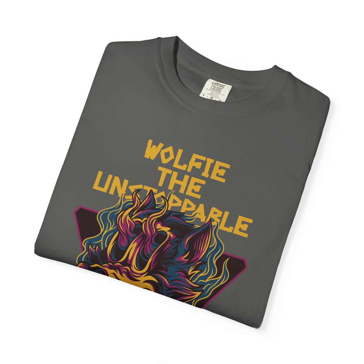 Fierce Wolfie The Unstoppable Graphic Design T-Shirt