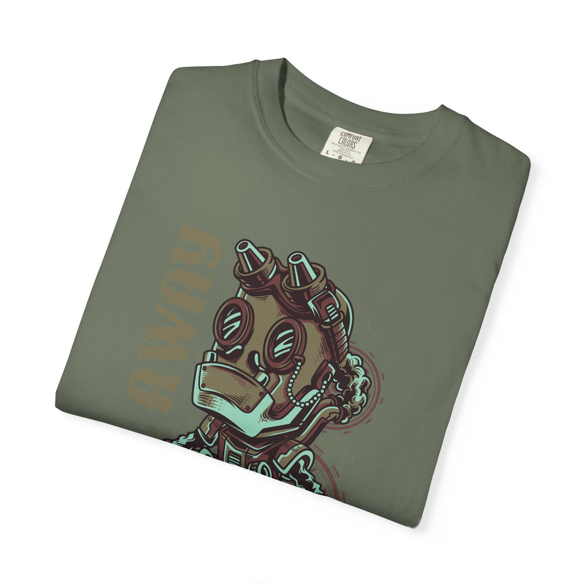 Fly Away Einstein Robot On Skateboard Illustration T-Shirt