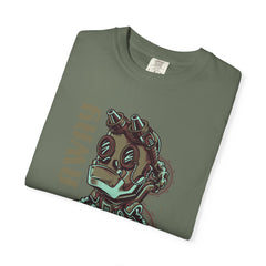 Fly Away Einstein Robot On Skateboard Illustration T-Shirt