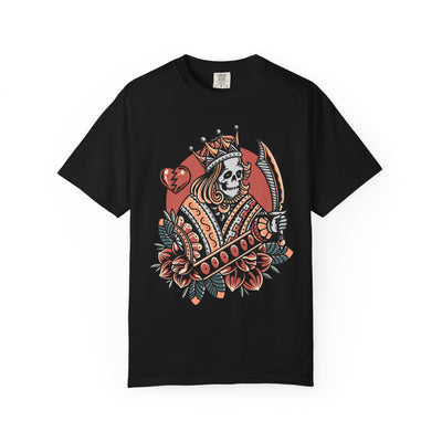 Skull King Hearts Shirt - Playing Card Tee, Unique Poker Gift - Sinful Threads