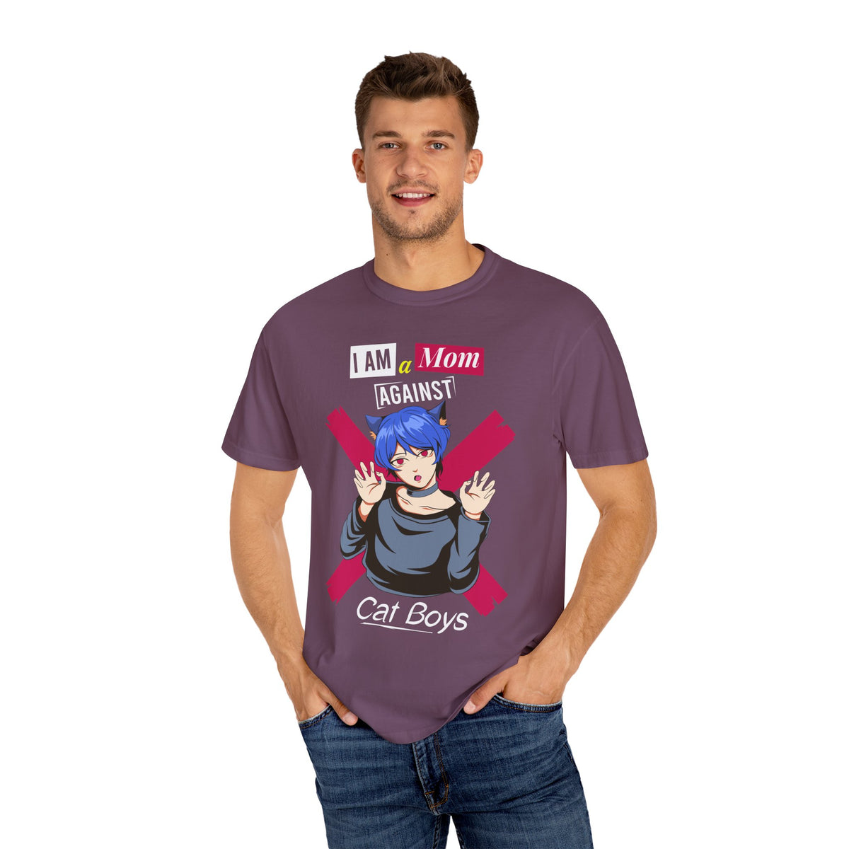 Mom Against Cat Boys Tee – Anime Cat Girl Otaku Mom Shirt