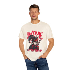 Oni Mask Anime Tee - Katana Demon Girl - Japanese Gift