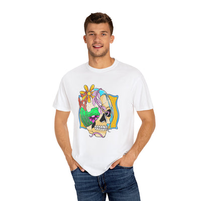 Floral Skull Shirt - Gothic Botanical Tee - Surreal Art - Sinful Threads