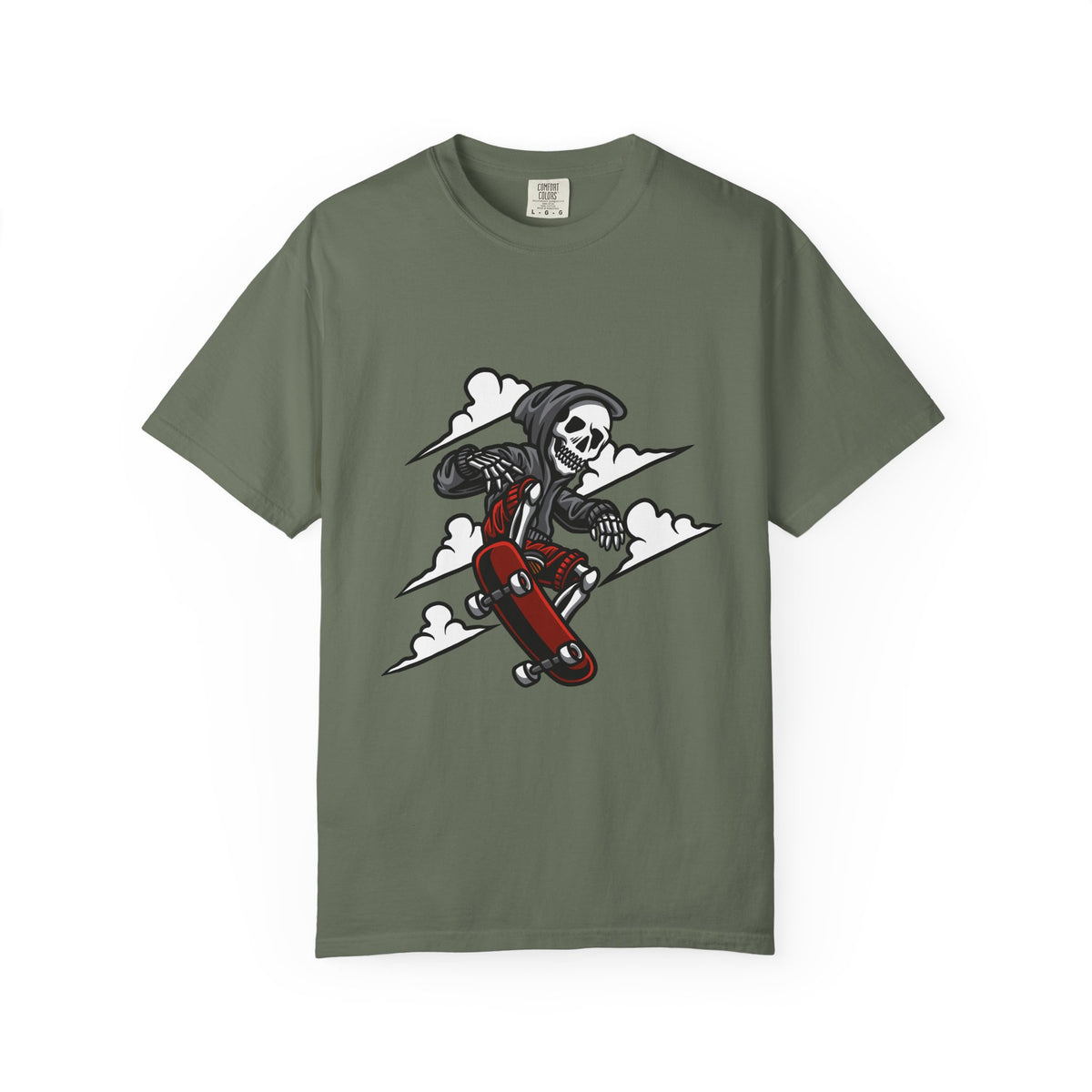 Grim Reaper Skate Shirt - Skeleton Tee - Cool Skater Gift