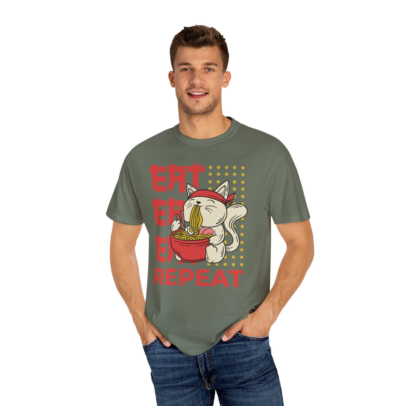 Cat Ramen Shirt - Funny Anime Tee - Japanese Foodie Gift - Sinful Threads