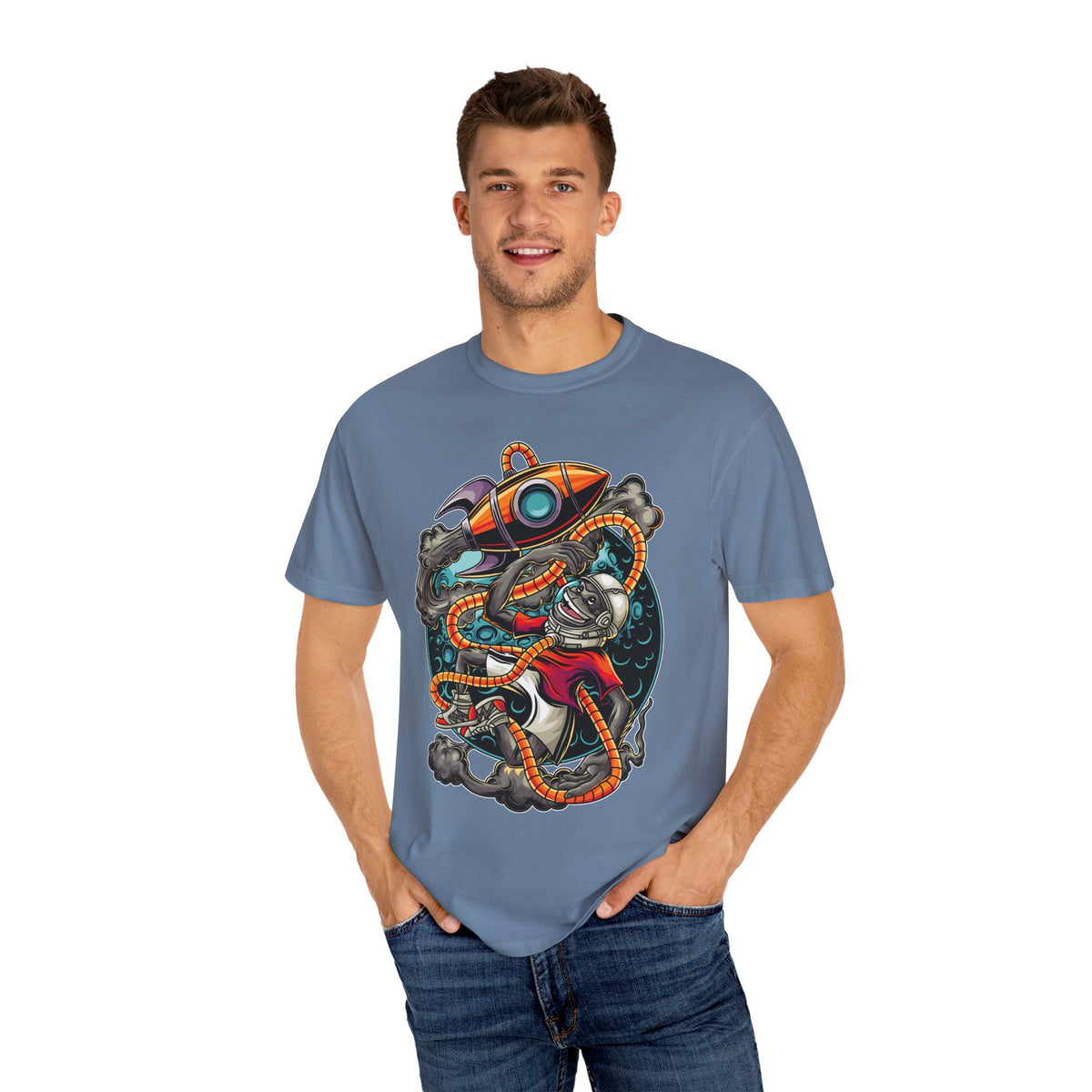 Space Monkey Shirt - Funny Astronaut Tee - Rocket Adventure Gift