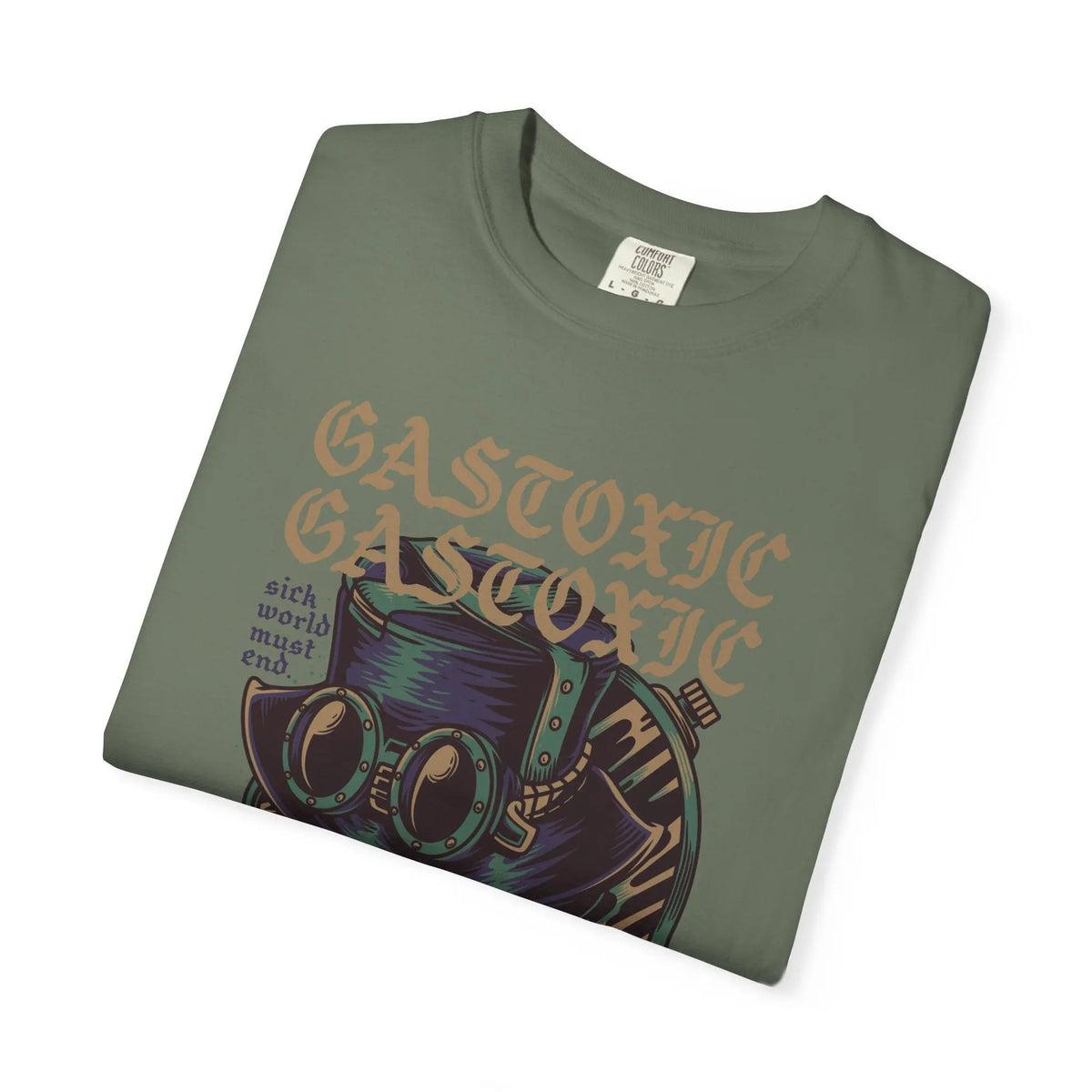 Gastoxic Steam Punk Character Design Graphic Printed T-Shirt - Sinful Threads