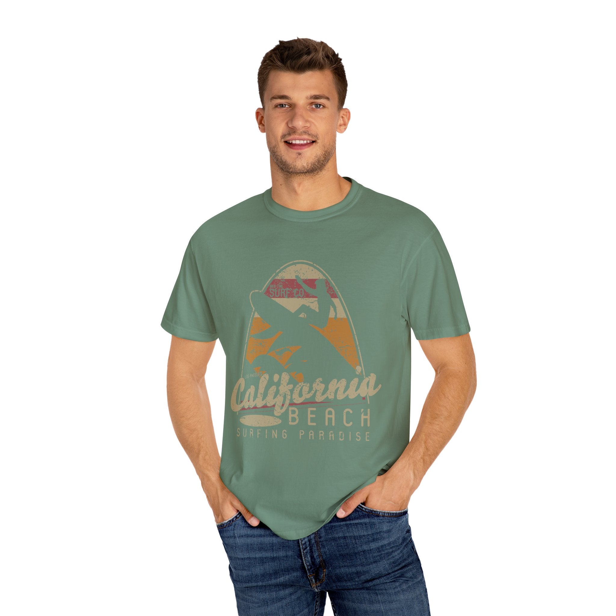 Los Angeles California Beach Surfing Paradise Style T-Shirt - Sinful Threads