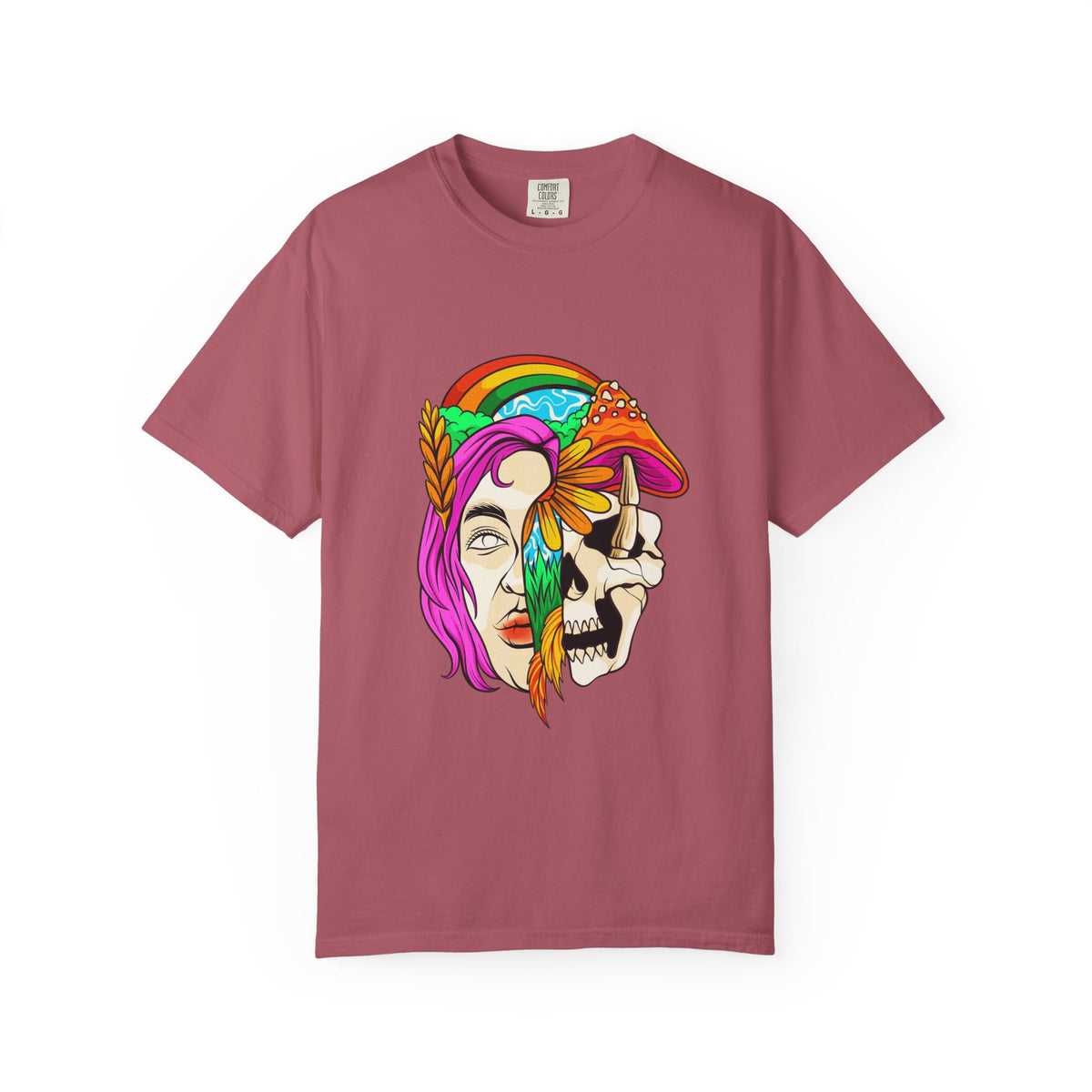 Psychedelic Skull Tee - Colorful Trippy Clothing for Women
