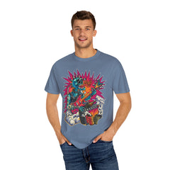Rock Skull Guitarist Tee – Punk Metal Skeleton Shirt