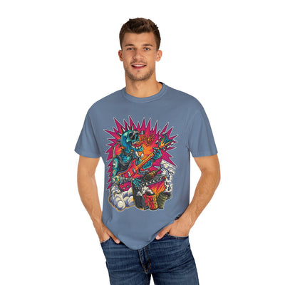 Rock Skull Guitarist Tee – Punk Metal Skeleton Shirt - Sinful Threads
