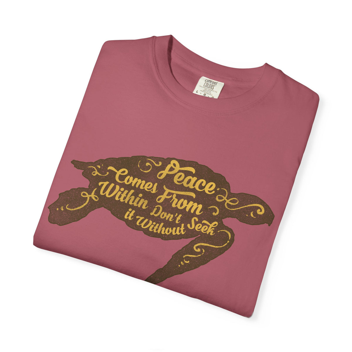 Sea Turtle Peace Comes From Within Design Graphic T-Shirt - Sinful Threads
