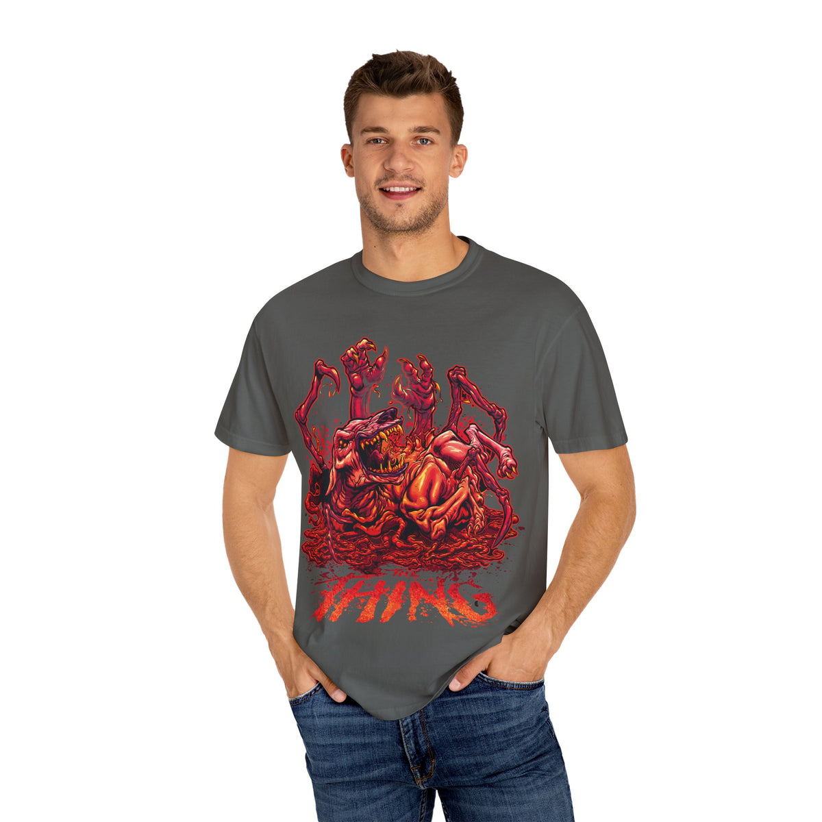 The Thing Shirt - Spooky 80s Horror Vintage Tee for Horror Fans