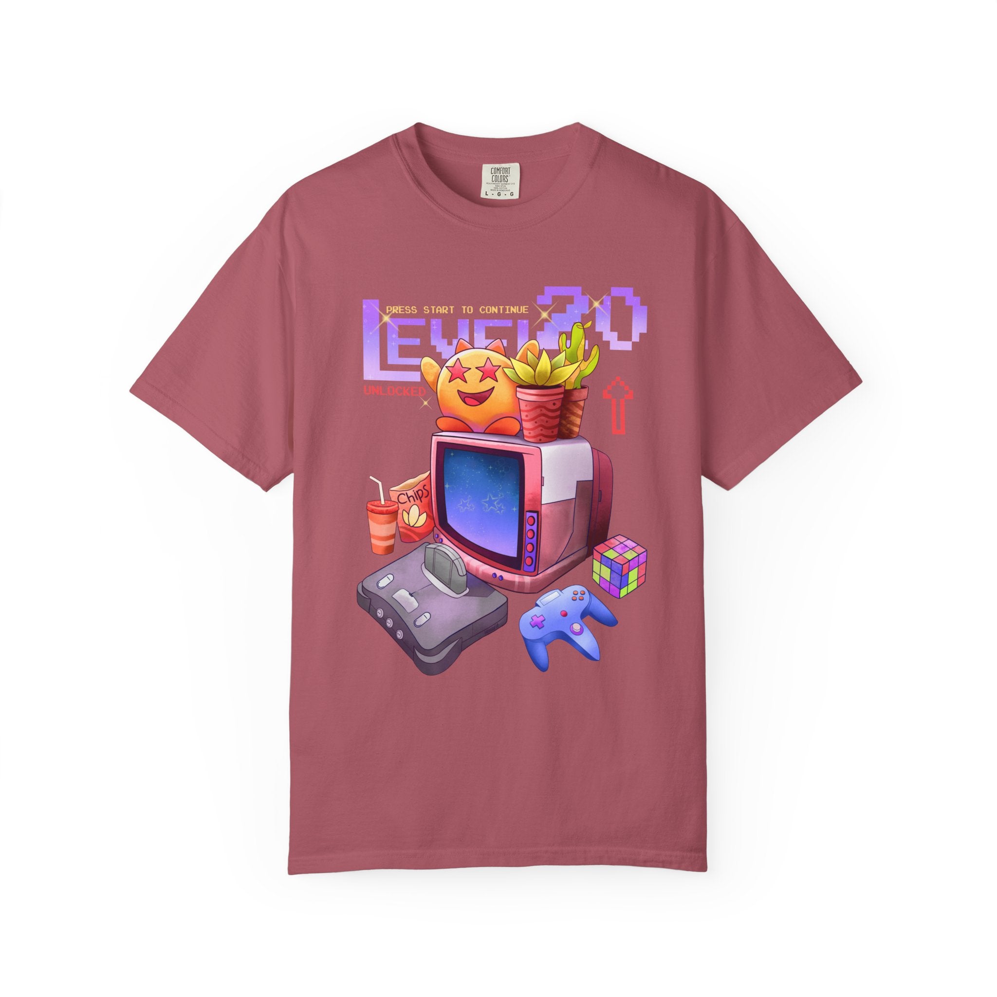 Retro Gaming Tee - Level 20 Pixel - 90s Birthday Gift - Sinful Threads