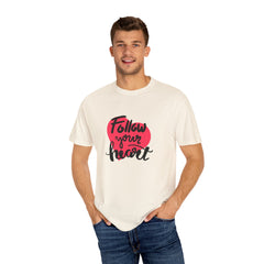 Follow Your Heart Tshirt - Buy Minimalist Heart Quote Gift Tee - Sinful Threads