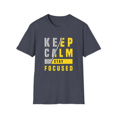 Keep Calm Stay Focused T Shirt - Mindful Productivity & Zen - Sinful Threads
