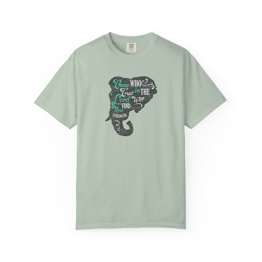 Trust in the Lord Will Find Strength Christian T-Shirt - Sinful Threads
