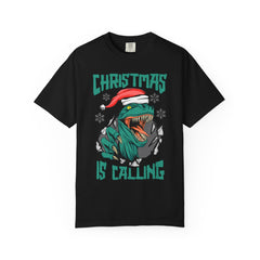 Santa T Rex Tee - Funny Dino Shirt - Christmas Holiday Gift