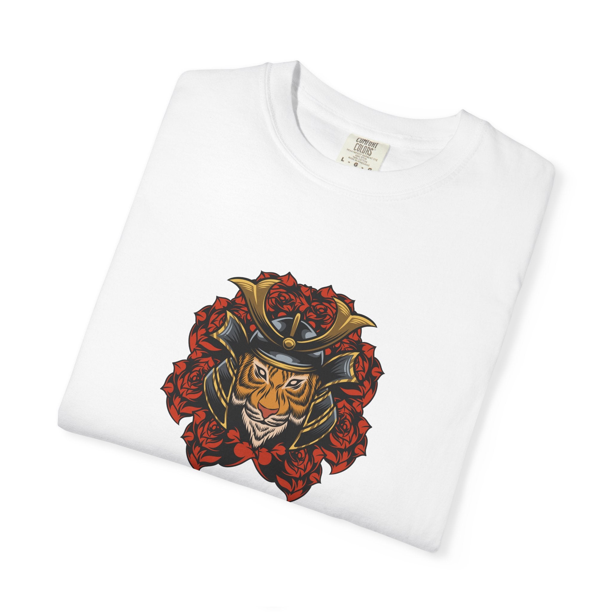 Samurai Tiger Shirt - Japanese Floral Tee - Cool Art Gift - Sinful Threads