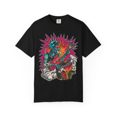 Rock Skull Guitarist Tee – Punk Metal Skeleton Shirt